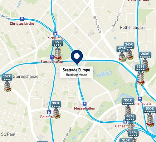 View at Hotelmap around the fairground