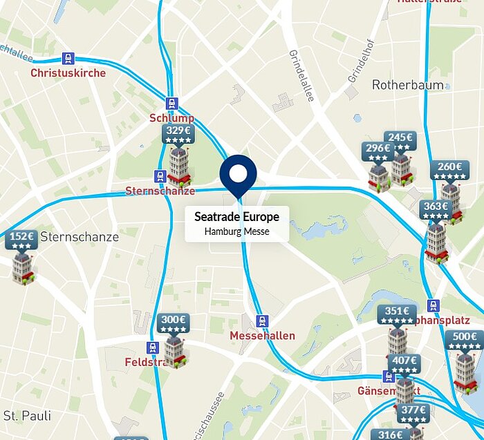 View at Hotelmap around the fairground
