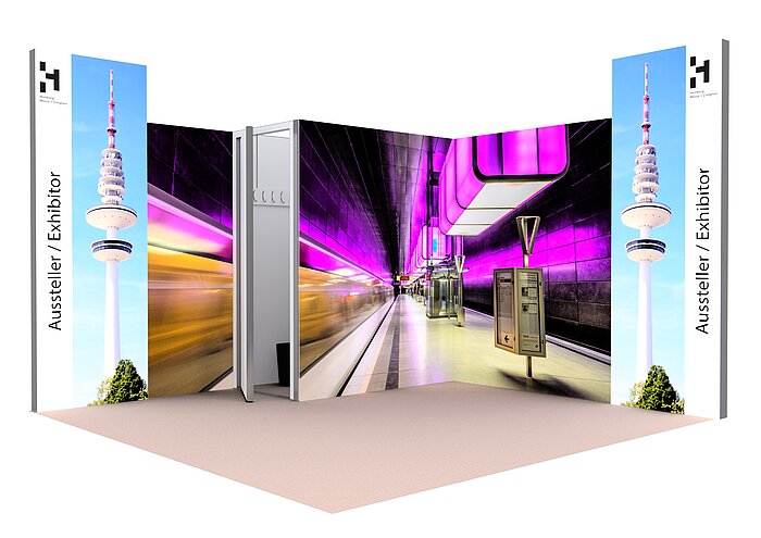 Design Stand Gold Version 4 Beispiel für einen Gold Standbau-Paket.